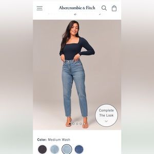 Abercrombie & Fitch Mom High Rise Curve 6P